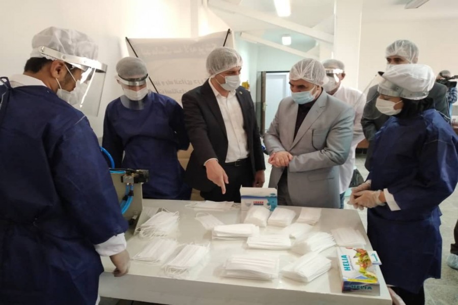 کارگاه تولید ماسک سه لایه پزشکی پارک علم و فناوری افتتاح شد